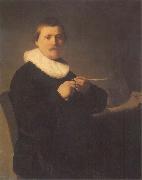 A Man Sharpening a Quill Rembrandt